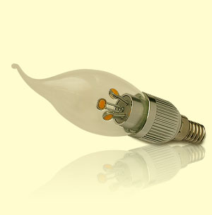 COB LED žiarovka E14 - sviečková žiarovka