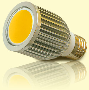 COB LED žiarovka E27 - bodové svetlo