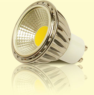 COB LED žiarovka GU10 - bodové svetlo