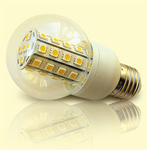 SMD LED žiarovka E27 - guľatá žiarovka