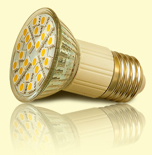 SMD LED žiarovka E27 - bodové svetlo