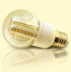 SMD LED žiarovka E27 - guľatá žiarovka