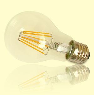 6-vláknová LED žiarovka - guľatá žiarovka