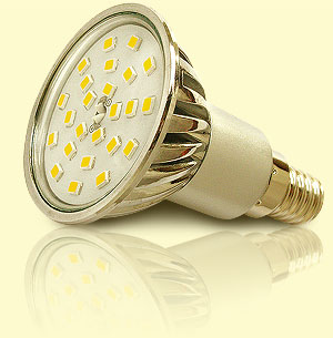 SMD LED žiarovka E14 - bodové svetlo
