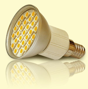 SMD LED žiarovka E14 - bodové svetlo