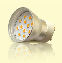 SMD LED žiarovka GU11 [teplá biela]
