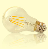 Vláknová LED žiarovka [teplá biela]